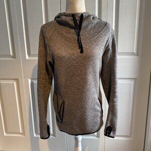 Old Navy Active Heather Gray Pullover Knit Hoodie Womens Size Medium EUC